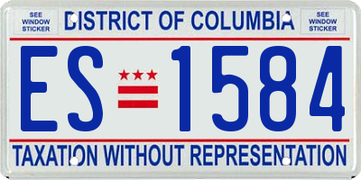 DC license plate ES1584