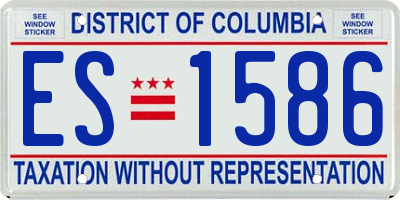 DC license plate ES1586