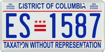 DC license plate ES1587