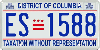 DC license plate ES1588
