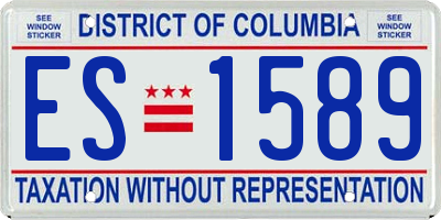 DC license plate ES1589