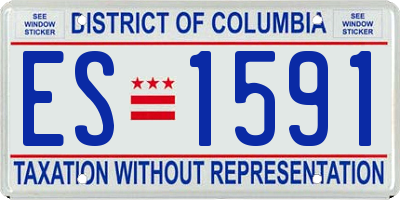 DC license plate ES1591