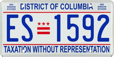 DC license plate ES1592