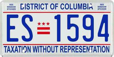 DC license plate ES1594