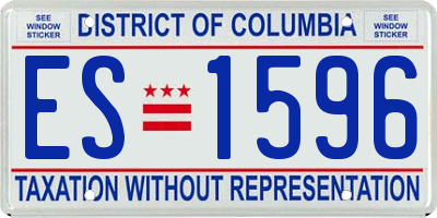 DC license plate ES1596