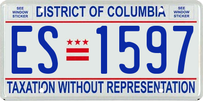 DC license plate ES1597