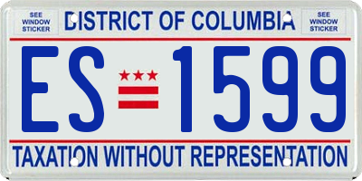 DC license plate ES1599