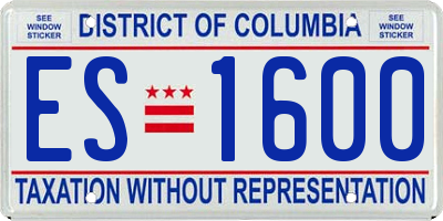 DC license plate ES1600