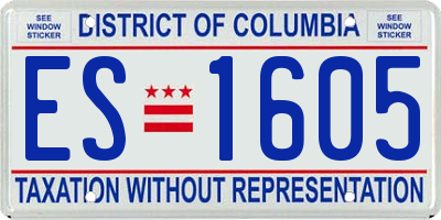 DC license plate ES1605