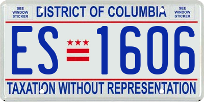 DC license plate ES1606