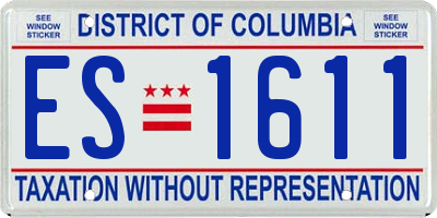 DC license plate ES1611
