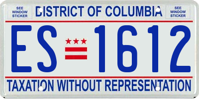 DC license plate ES1612