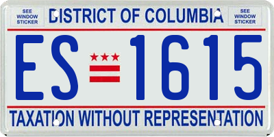 DC license plate ES1615