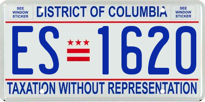 DC license plate ES1620