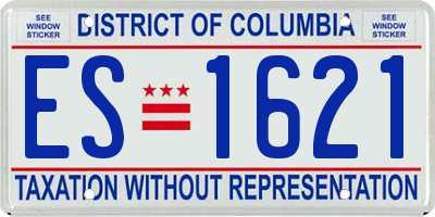 DC license plate ES1621