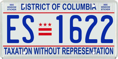 DC license plate ES1622