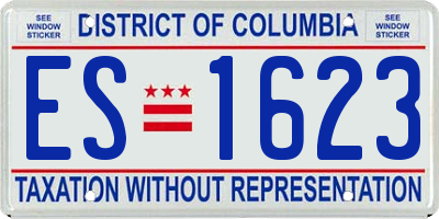 DC license plate ES1623