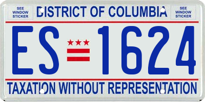 DC license plate ES1624