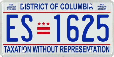 DC license plate ES1625
