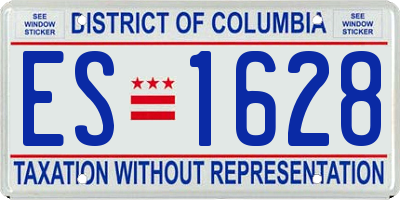 DC license plate ES1628