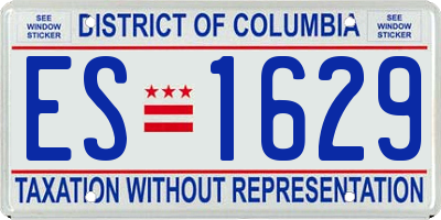 DC license plate ES1629