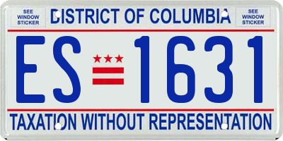DC license plate ES1631