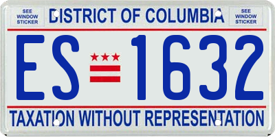 DC license plate ES1632