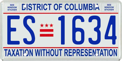 DC license plate ES1634