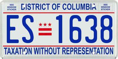 DC license plate ES1638