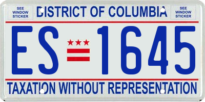 DC license plate ES1645
