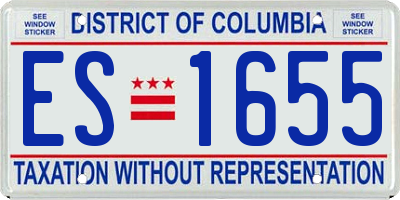 DC license plate ES1655