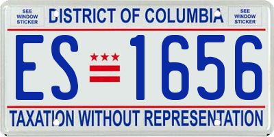 DC license plate ES1656