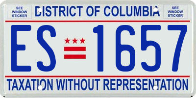 DC license plate ES1657