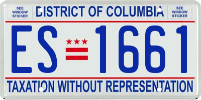 DC license plate ES1661