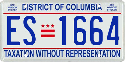 DC license plate ES1664