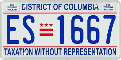 DC license plate ES1667