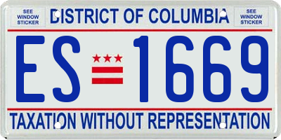 DC license plate ES1669