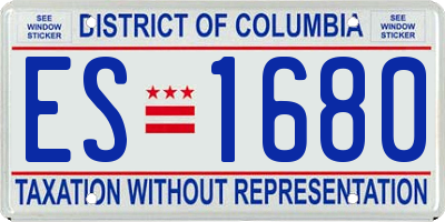 DC license plate ES1680