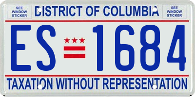 DC license plate ES1684