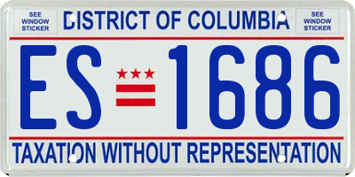 DC license plate ES1686