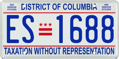 DC license plate ES1688