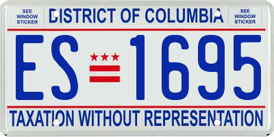 DC license plate ES1695