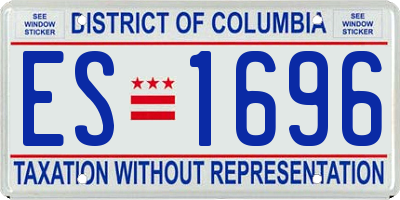 DC license plate ES1696