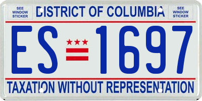 DC license plate ES1697
