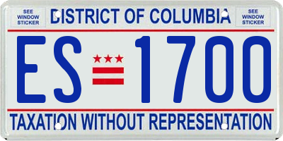 DC license plate ES1700