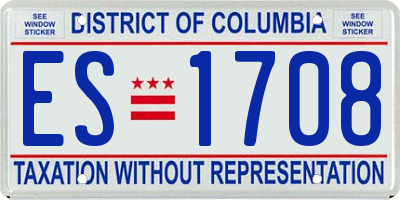 DC license plate ES1708