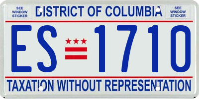 DC license plate ES1710