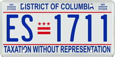 DC license plate ES1711