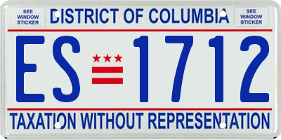 DC license plate ES1712