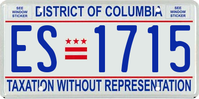 DC license plate ES1715